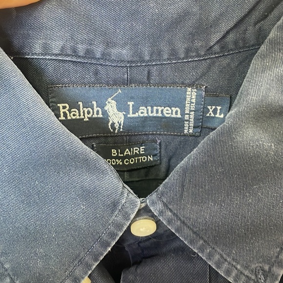 Navy Ralph Lauren short sleeve button up - Picture 2 of 2